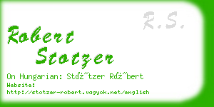 robert stotzer business card